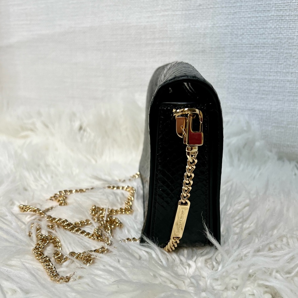 Michael Kors Jade Black Python Crossbody/Clutch - image 3